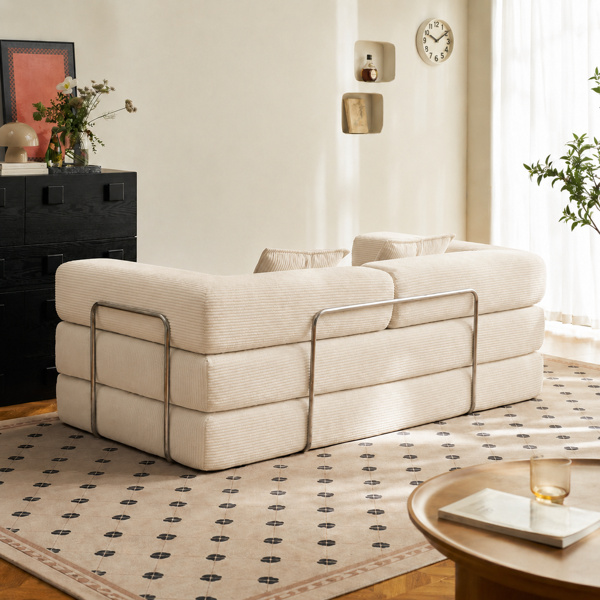 Canapé-Lit Convertible BIVVIA – Ivoire Crème