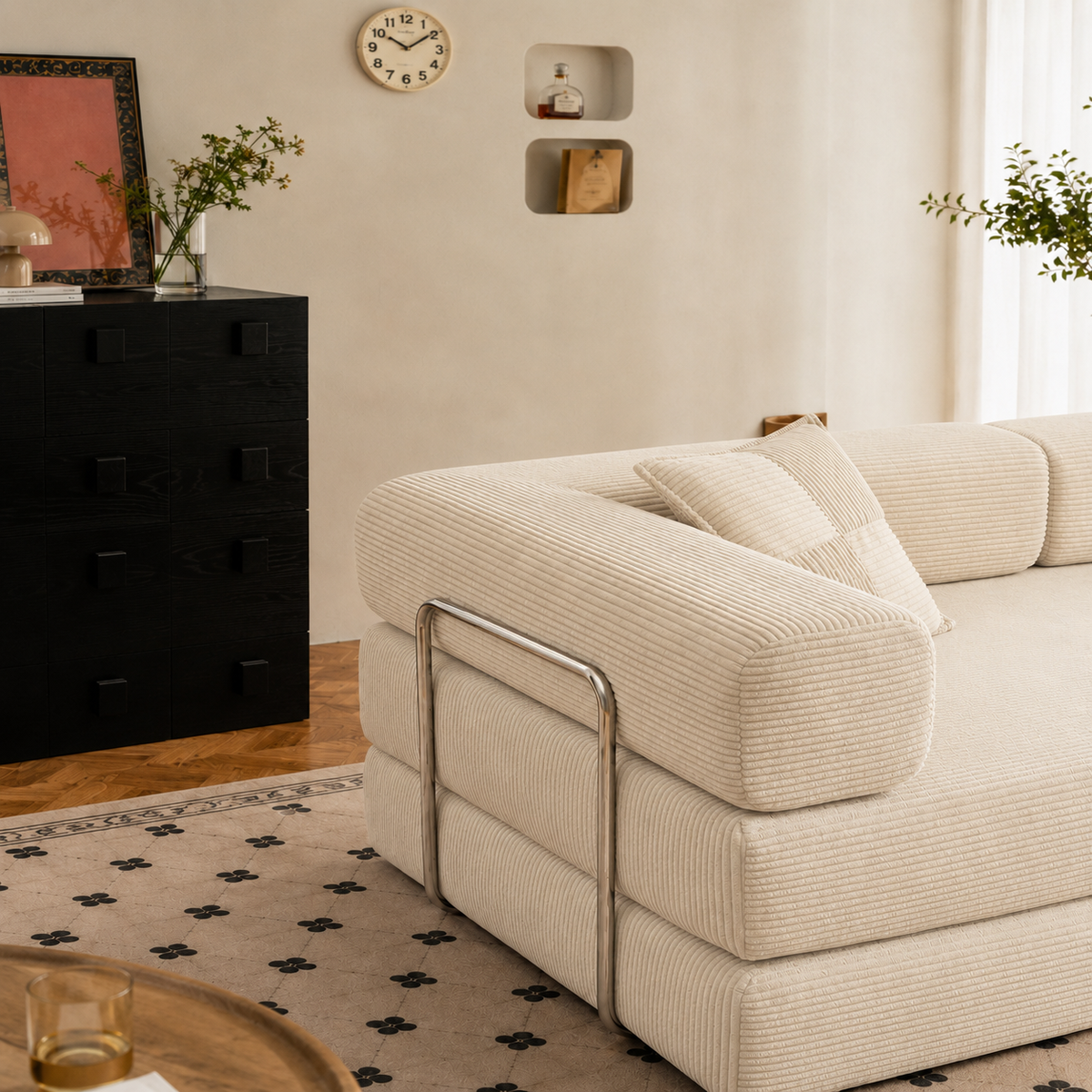 Canapé-Lit Convertible BIVVIA – Ivoire Crème