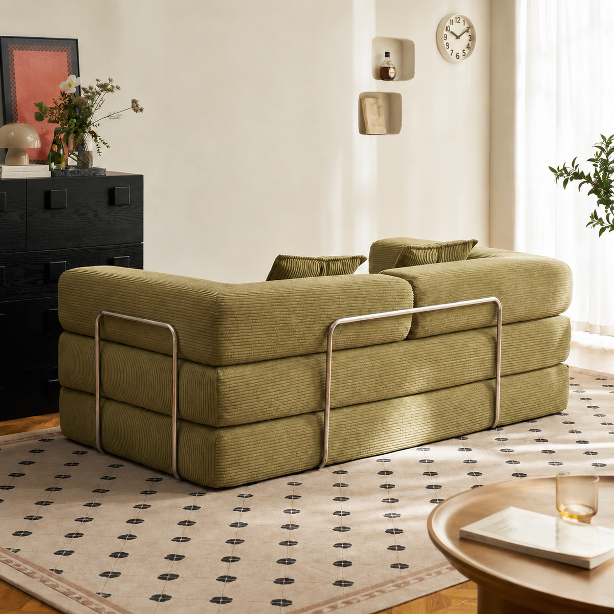 Canapé-Lit Convertible BIVVIA – Kaki Olive