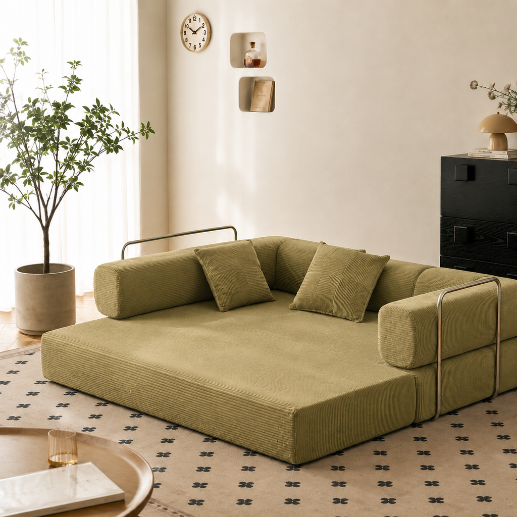 Canapé-Lit Convertible BIVVIA – Kaki Olive