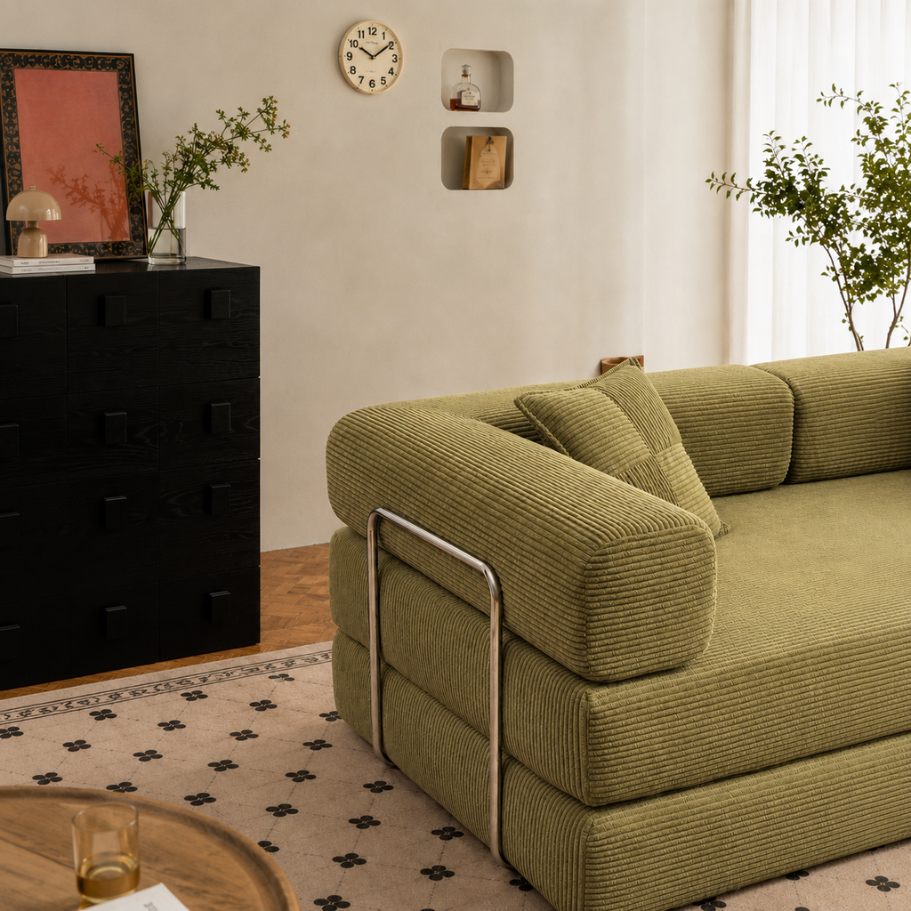 Canapé-Lit Convertible BIVVIA – Kaki Olive
