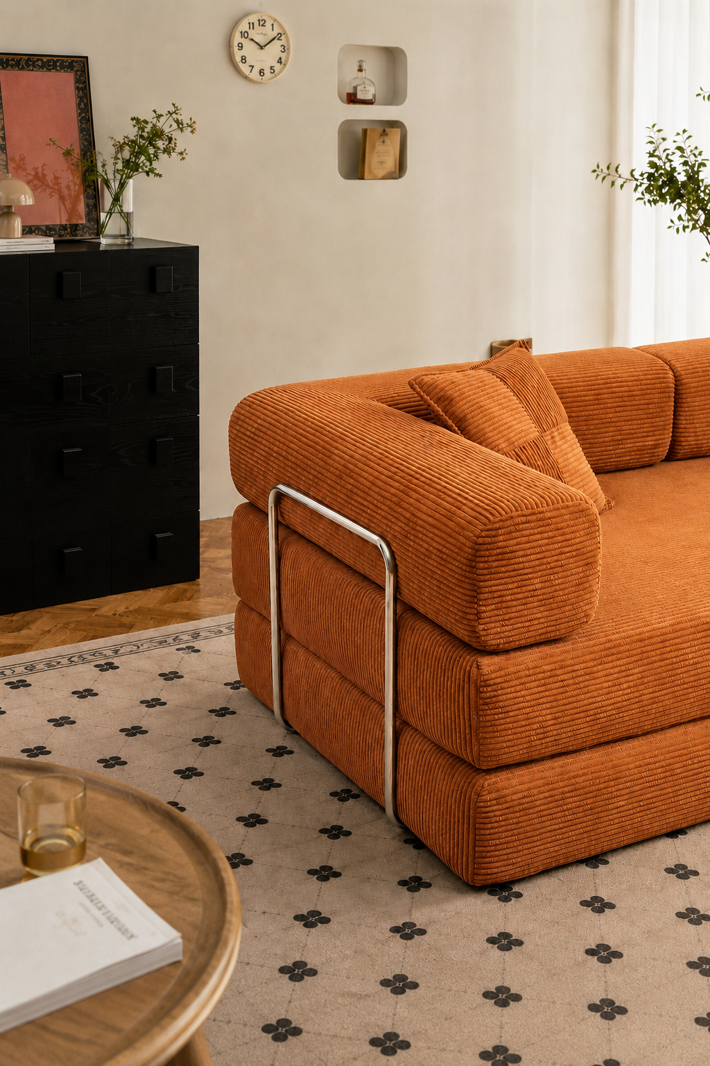 Canapé-Lit Convertible BIVVIA – Orange Camel