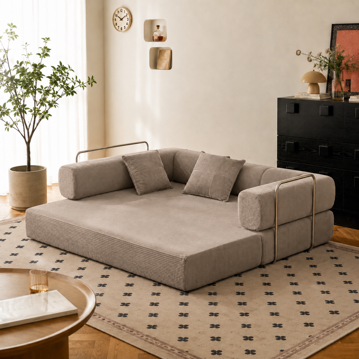 Canapé-Lit Convertible BIVVIA – Taupe