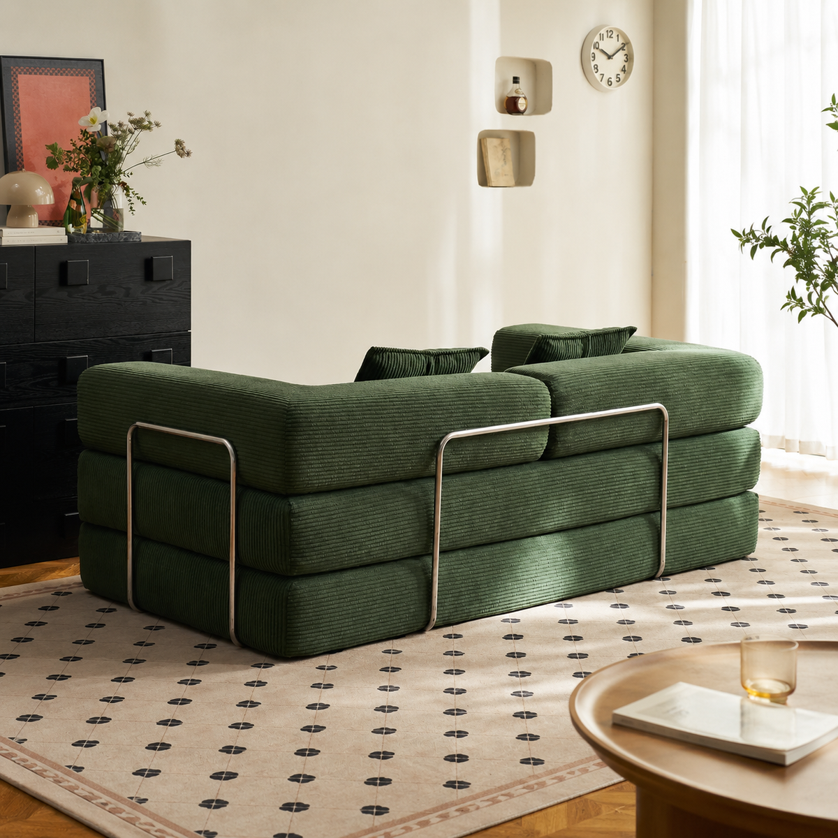 Canapé-Lit Convertible BIVVIA – Vert Sapin