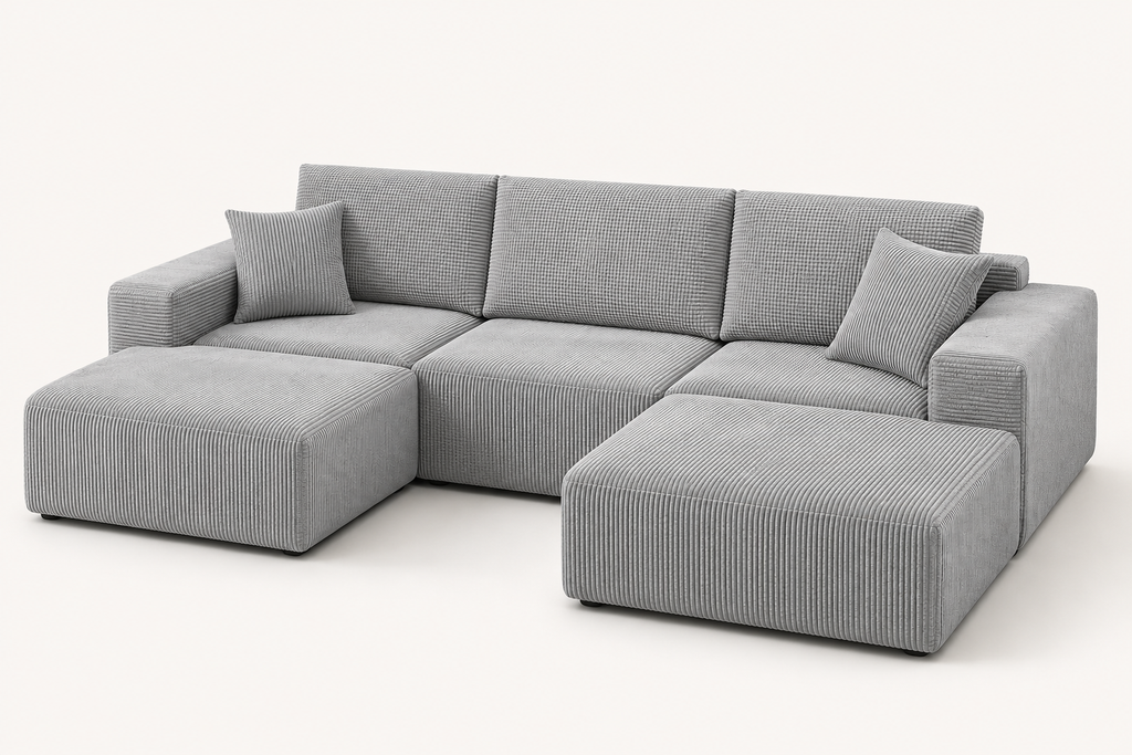 Canapé d’Angle Modulable BIVVIA – Gris foncé