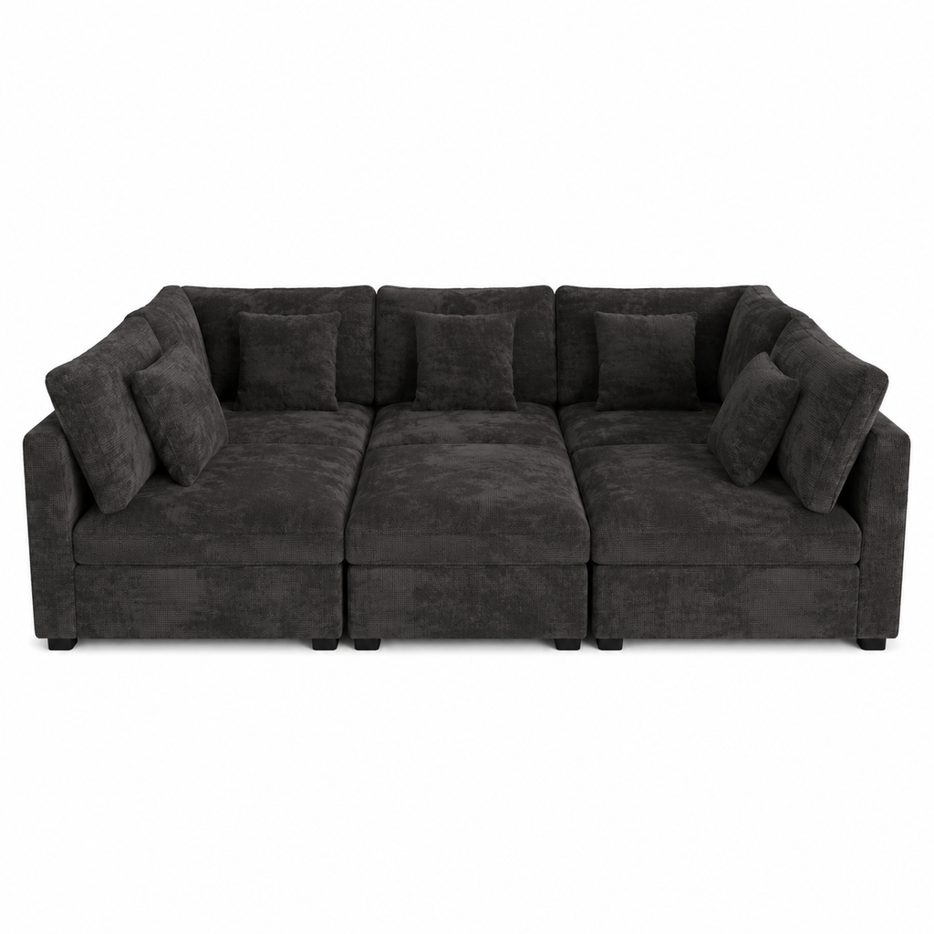 Canapé d’Angle XXL Modulable BIVVIA – Anthracite
