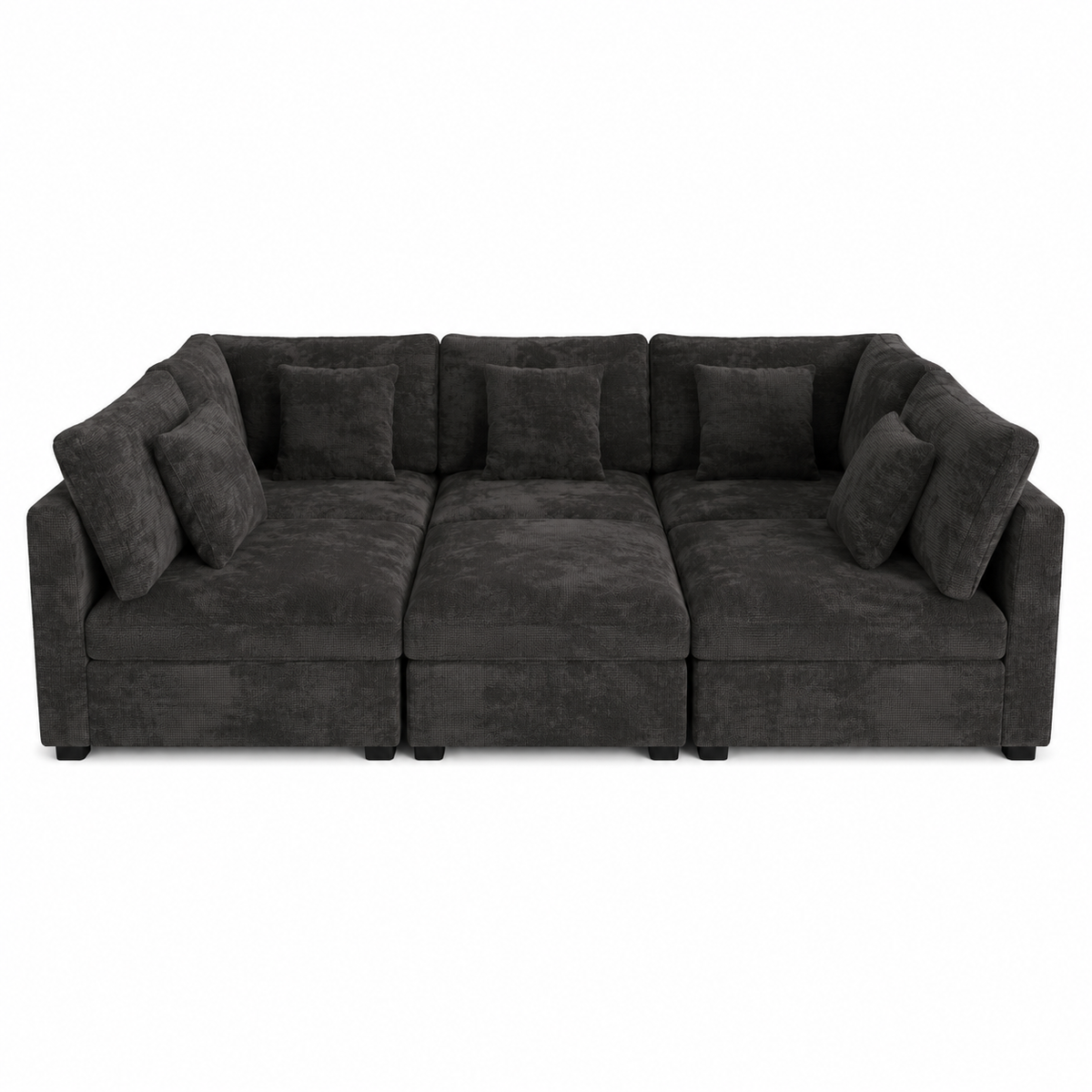 Canapé d’Angle XXL Modulable BIVVIA – Anthracite